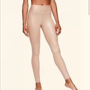 Athleta Elation rose gold shimmer leggings, XS